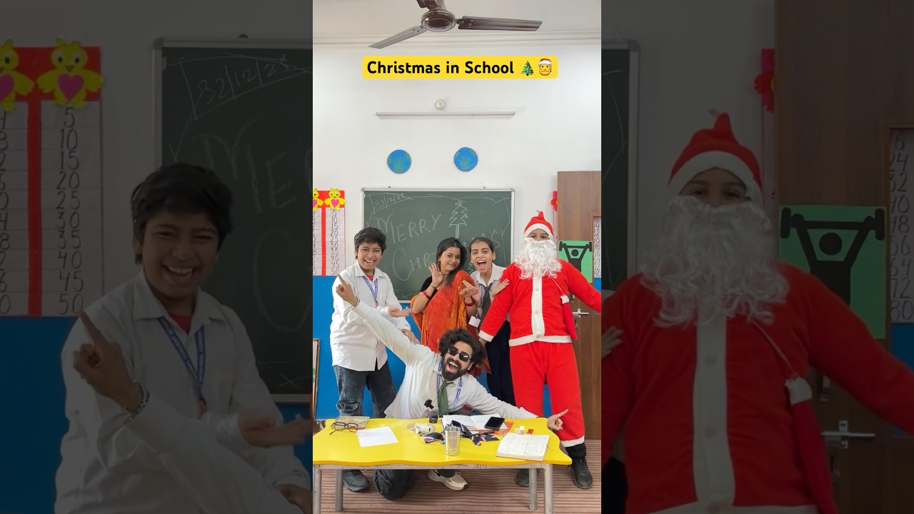 School and Christmas celebration 🎄🎅 #shorts #ytshorts #christmas2024 #scholllife