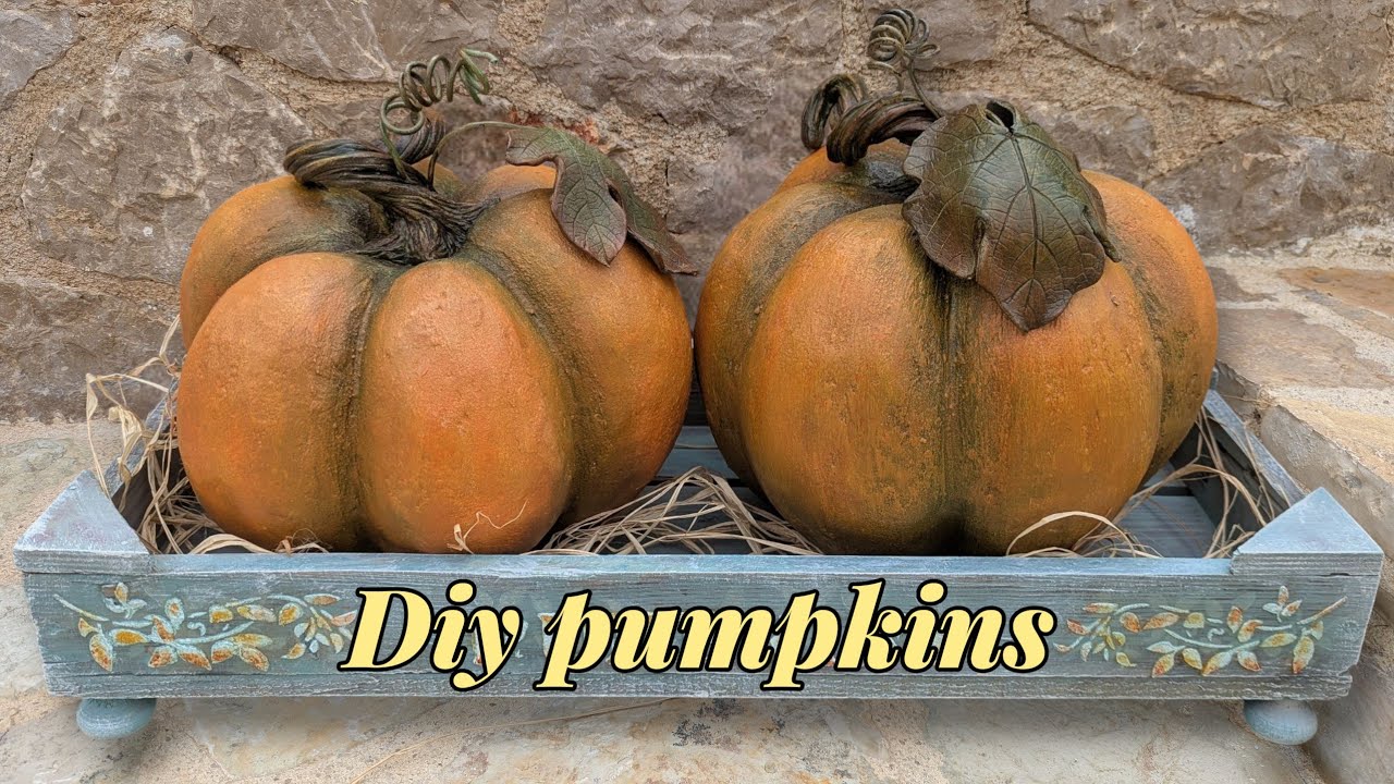 DIY Halloween Pumpkin 🎃 Τεράστια Κολοκύθα από μπαλόνι & γυψόγαζα
