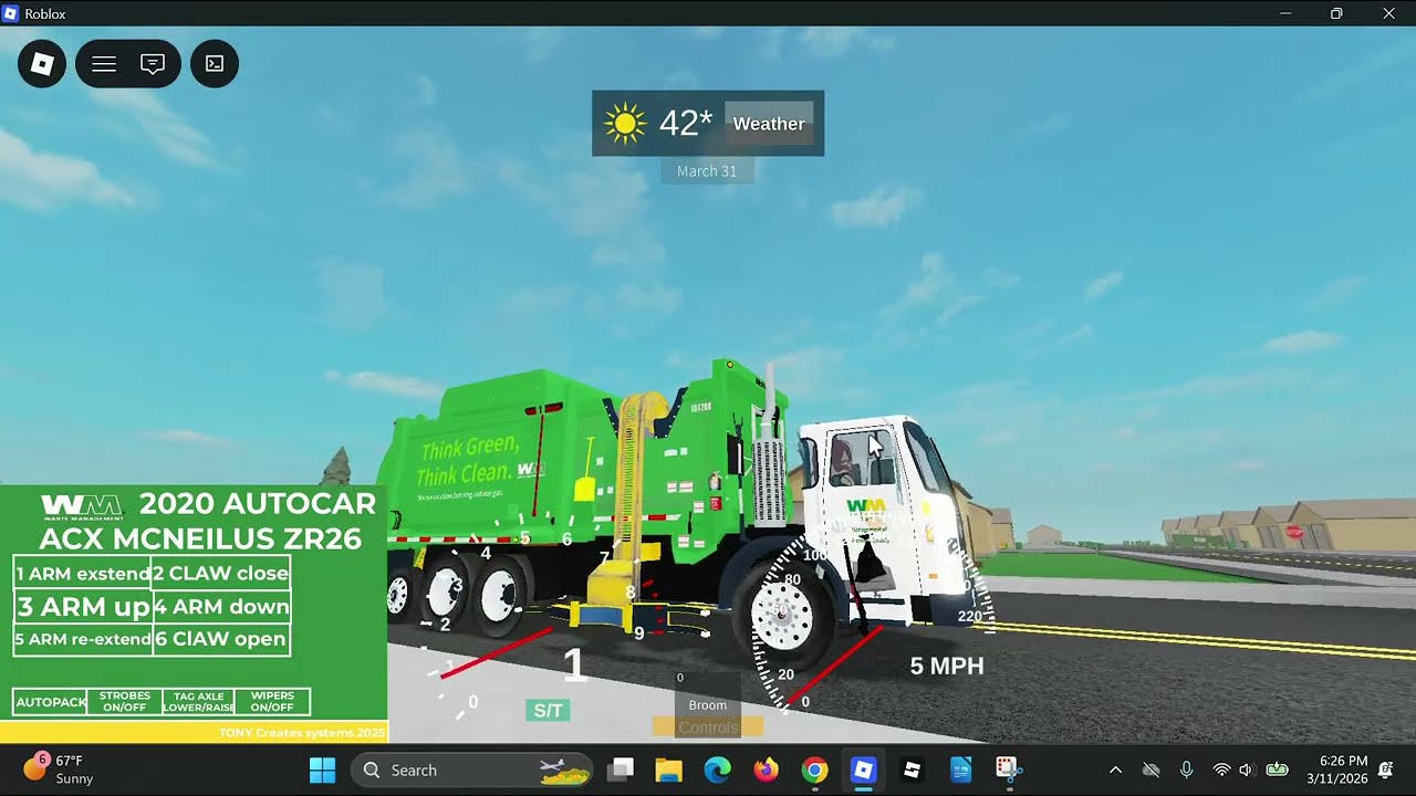WM ACX Mcnelius CNG ZR on late Wednesday Yard waste (Ex WMAC) (Part 1/3) (104288)