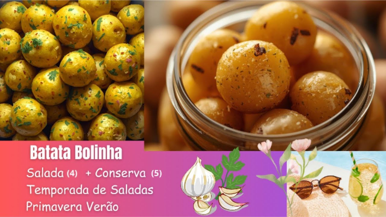 Salada + Conserva de Batatinha! Temporada de Saladas Primavera Verão! Aperitivo de Festa dos Anos 90