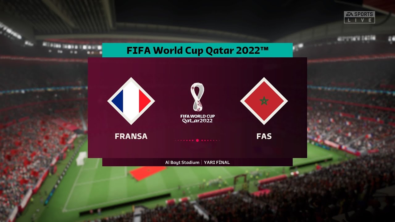 PS4-FİFA 23-FRANSA (FRANCE) VS FAS (MOROCCO)-D&Uuml;NYA KUPASI YARI- FİNAL (WORLD CUP SEMİ-FİNAL)