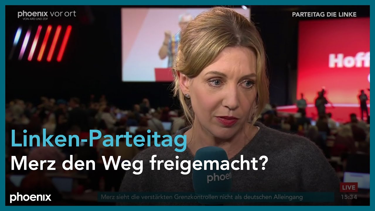 Anna-Lena Ripperger und Anna Reimann beim Parteitag der Linken am 09.05.25