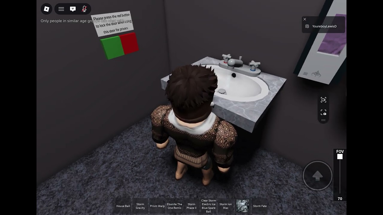 Hand dryer at b&b oylimpic bowling Roblox 🚻