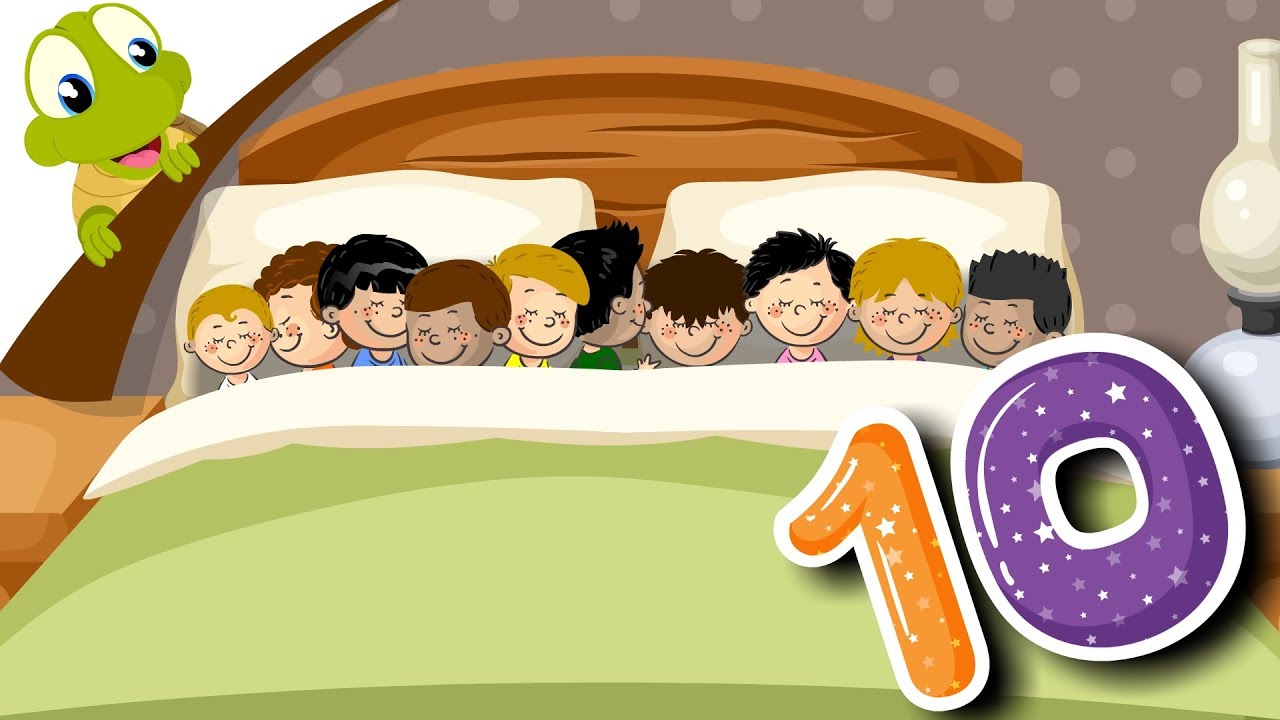 Ten in the Bed Nursery Rhyme for Kids | Learn Numbers