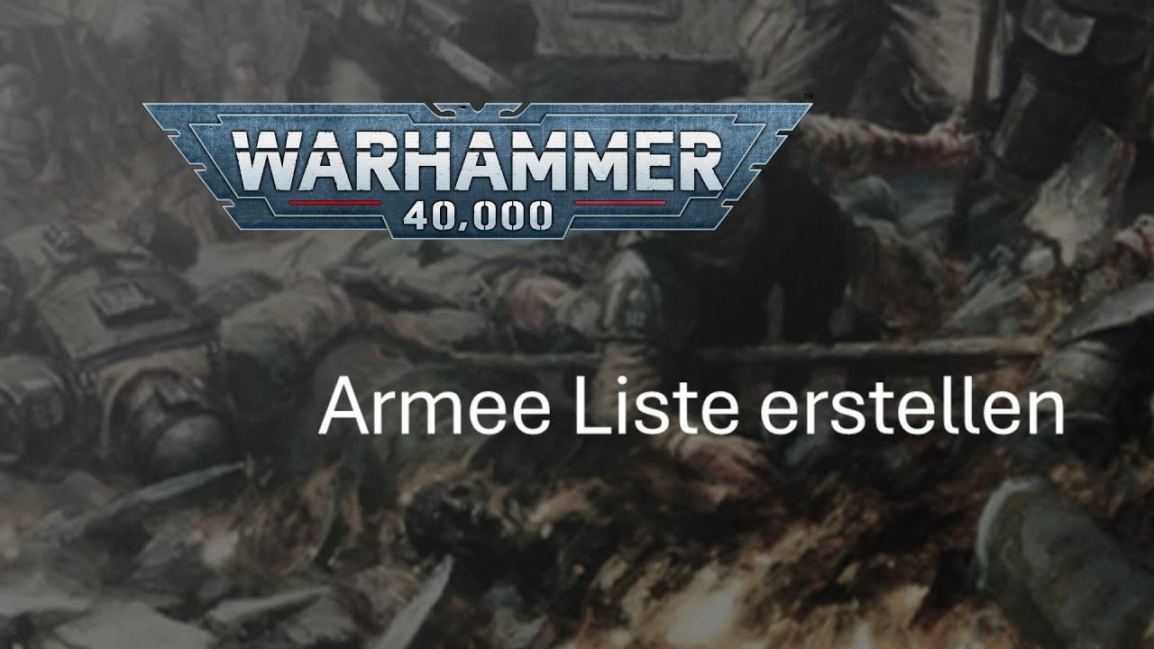 Wie erstelle ich eine Armeeliste für Warhammer