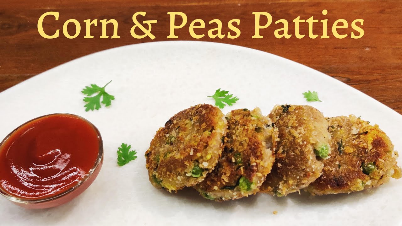 Corn-Peas Patties | Corn-Peas Cutlets | Vegan Fritters