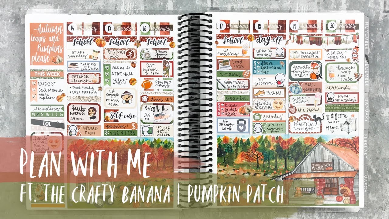 PUMPKIN PATCH PLAN WITH ME | ft. the crafty banana | erin condren vertical