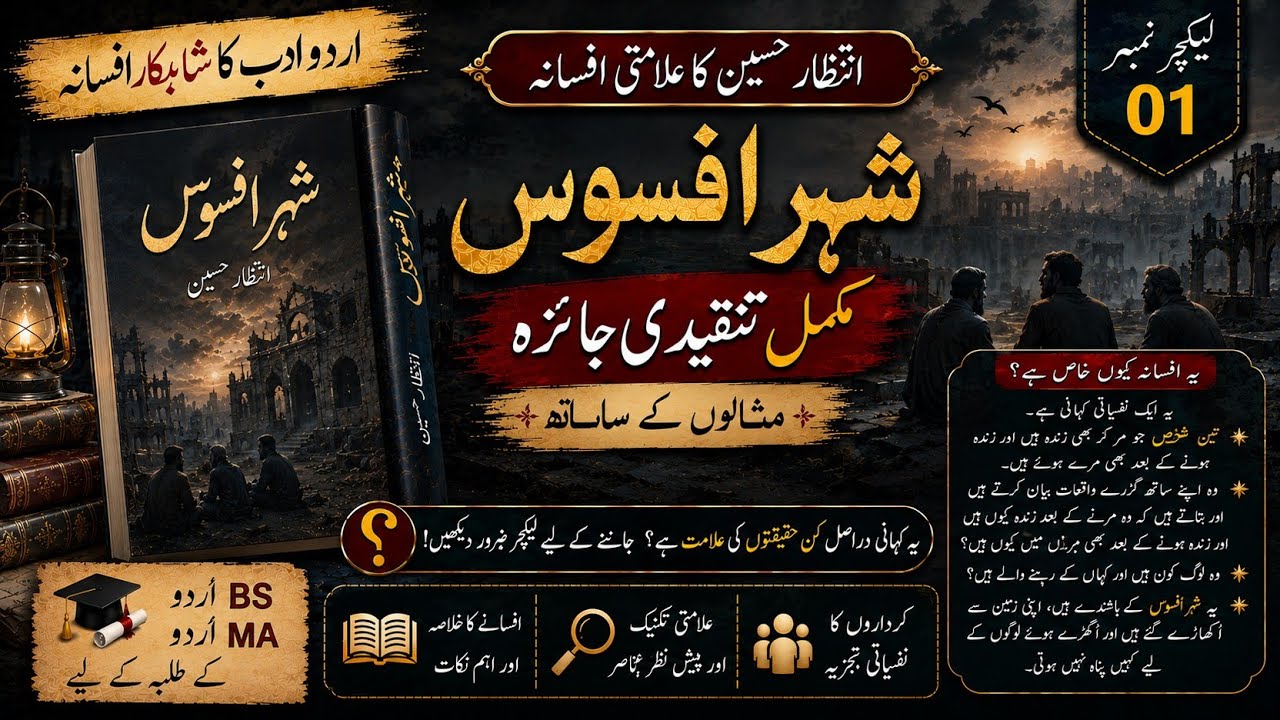Intizar hussain ki afsana nigari | انتظار حسین کی افسانہ نگاری |  afsana shehar e afsoos /