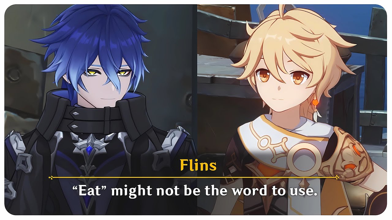 Flins Doesn't Even Eat Food?! (Cutscene) Anecdote | Genshin Impact 6.0 Luna I