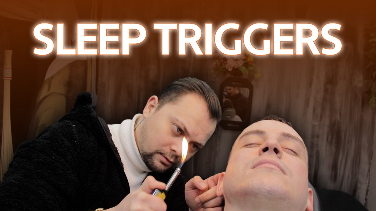 ASMR Barber Session with Facial Massage, Scalp Tools & Sleep Triggers