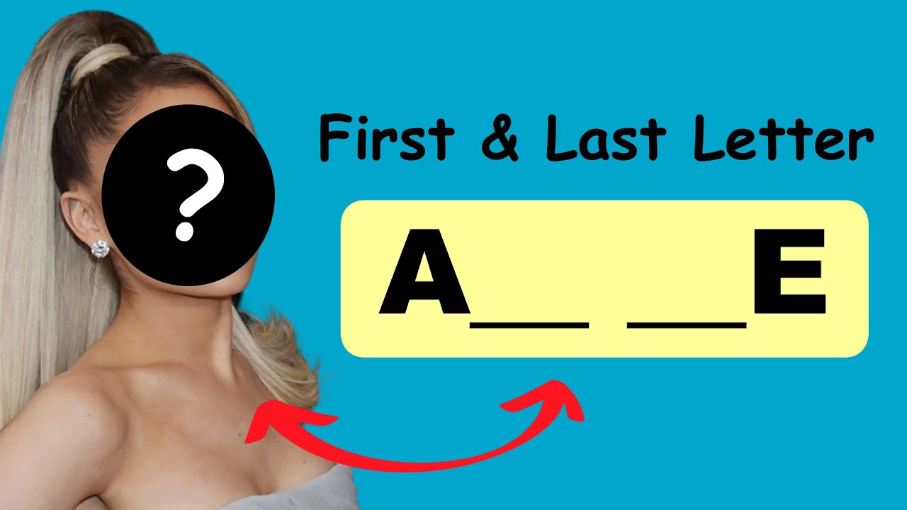 Can You Guess The Singer by First and Last Letters | Guess The Singer Quiz