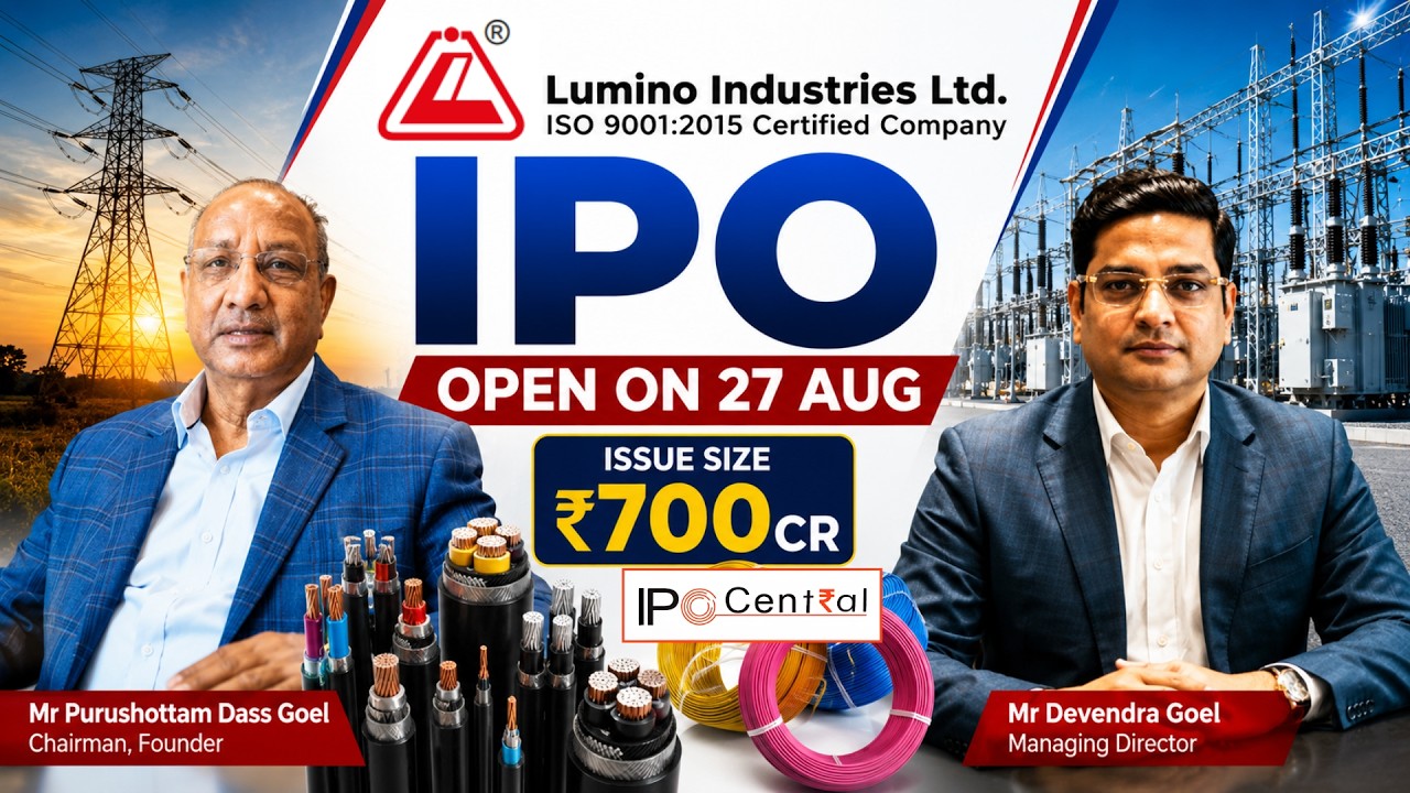 Lumino Industries IPO | Interview with Chairman, Mr Purushottam Dass Goel & Mr Devendra Goel