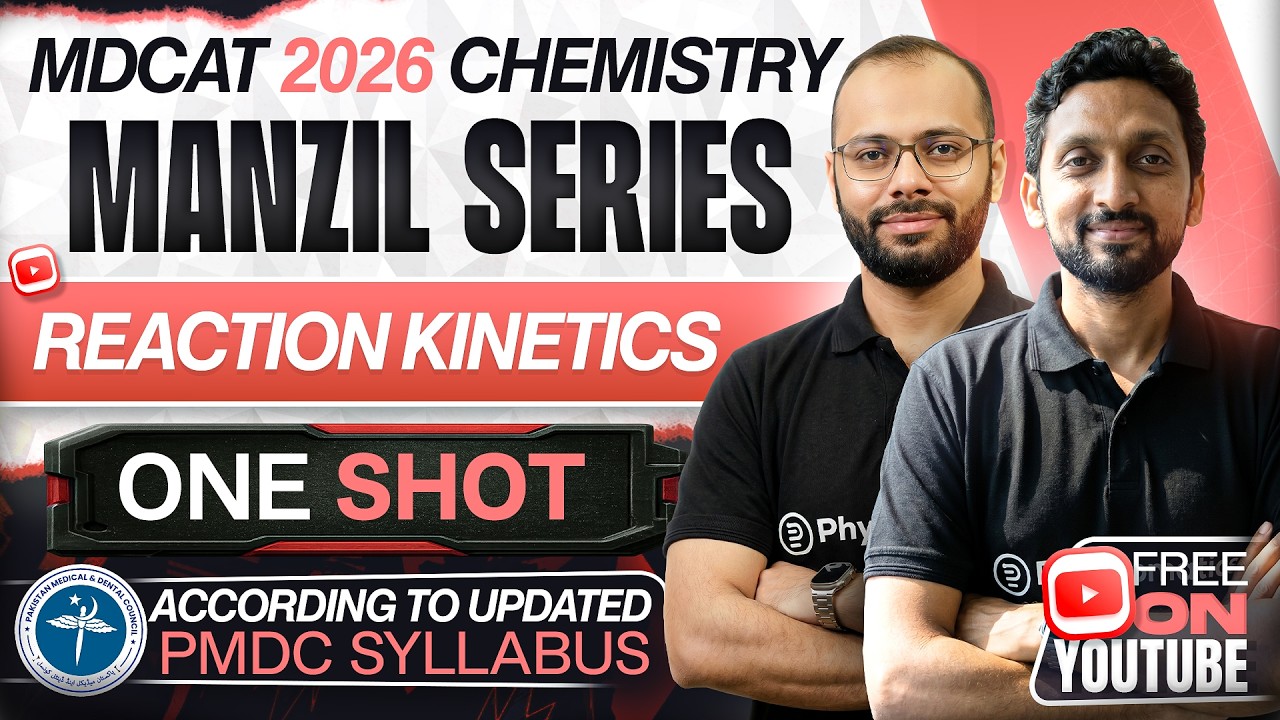 🚀 Chemical Kinetics | Complete Chapter in ONE SHOT | MDCAT Chemistry | Manzil Series | PMDC MDCAT