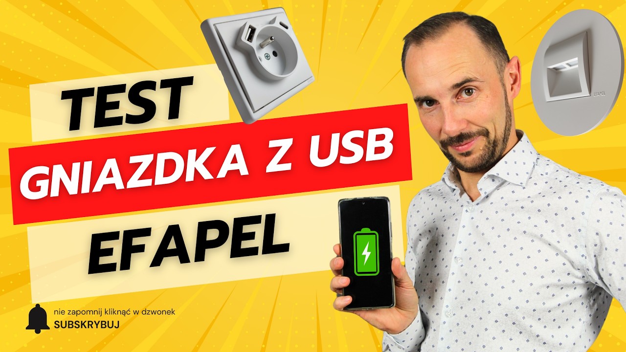 🤫 TEST - 3w1 Gniazdko + ładowarka USB A + USB C a na deser Lampka schodowa Efapel 🤯