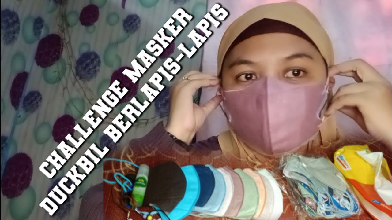 challenge masker duckbil berlapis-lapis
