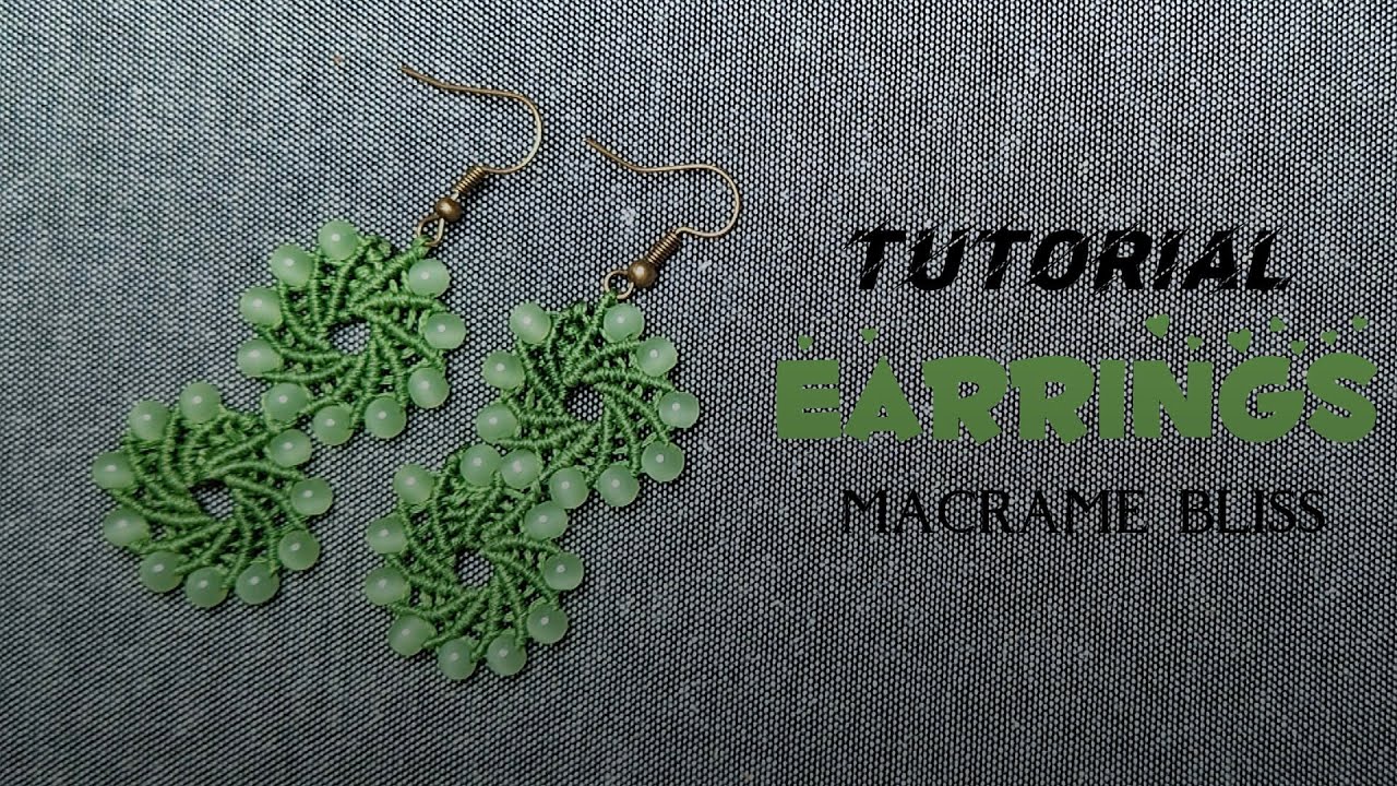 Macrame Earrings🌱How to make thread bead bracelet| DIY tutorial step by step💞macrame earrings