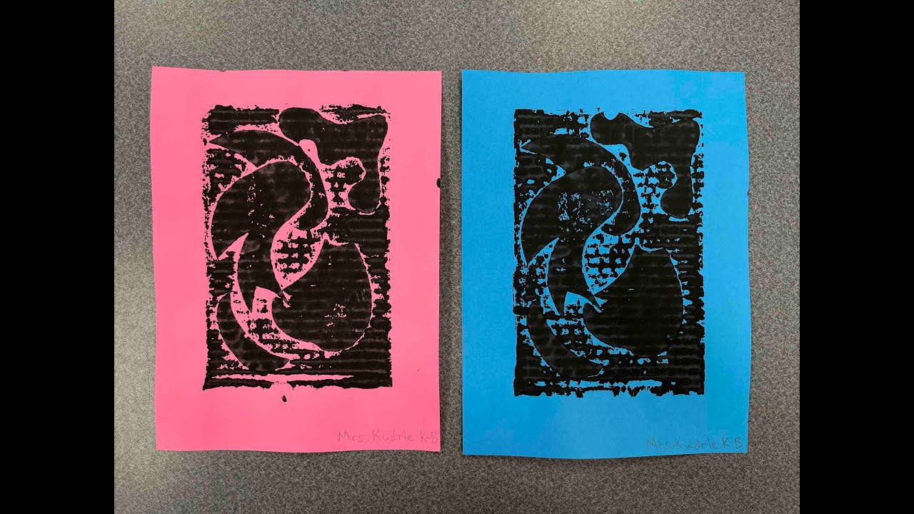 Collagraph Printing for K-1 (Easy)