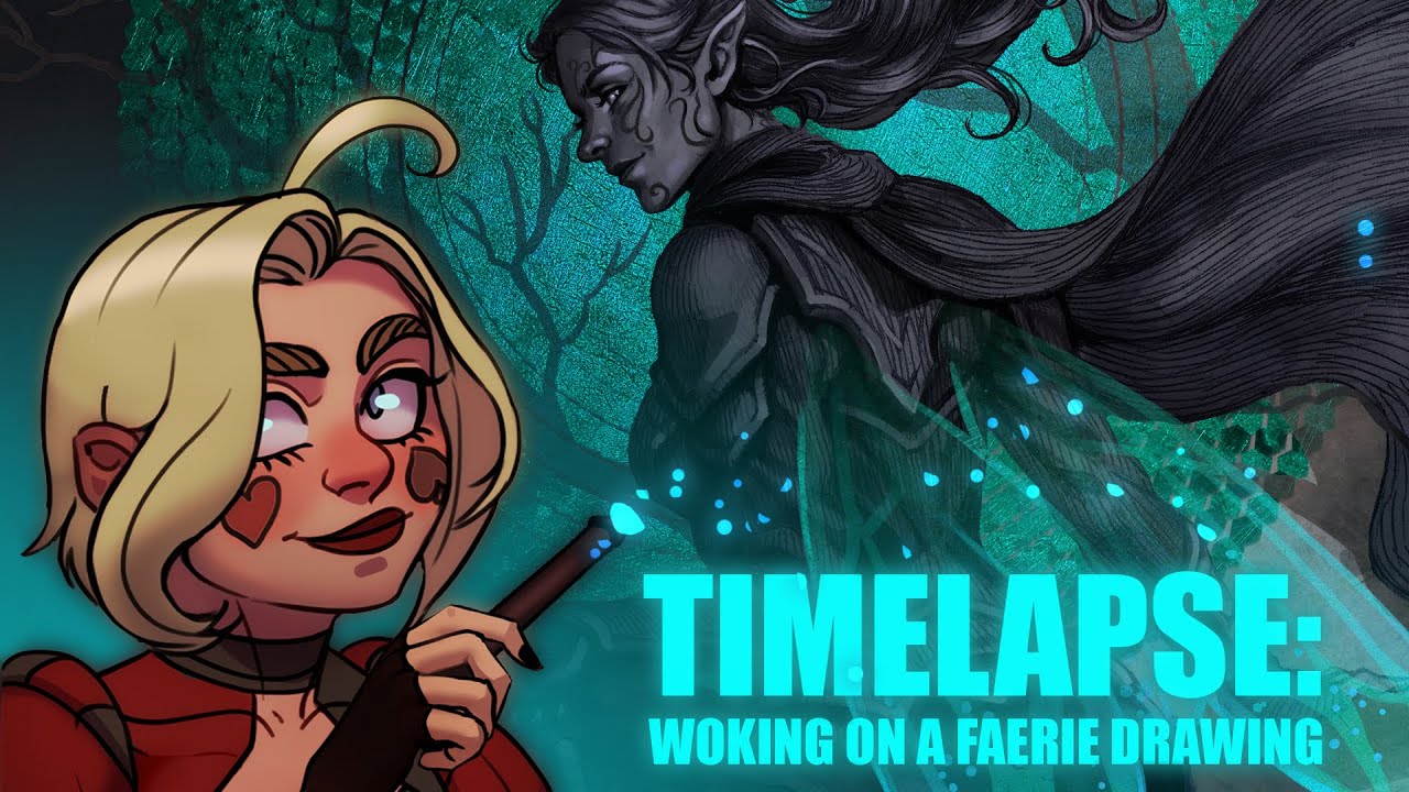 TIMELAPSE: faerie character illustration
