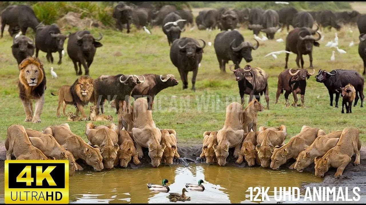 4K African Wildlife： Ngorongoro National Park, Tanzania - Scenic Wildlife Film With Calming Music