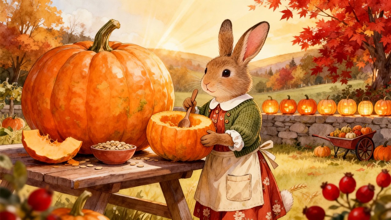 The Garden of Glowing Pumpkins 🎃 | Cozy Autumn Waltz & Fairytale Ambience