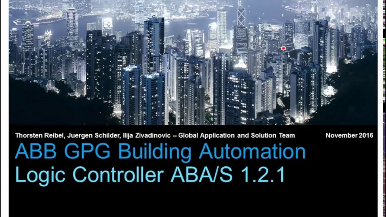Webinar about the Logic Controller ABA/S 1.2.1 - Part 1