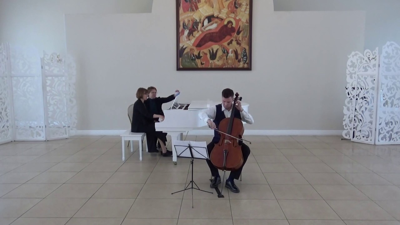 Denis Satushev (violoncello), Elena Falkon (piano).  S.RACHMANINOV Cello Sonata op.19,  Andante.