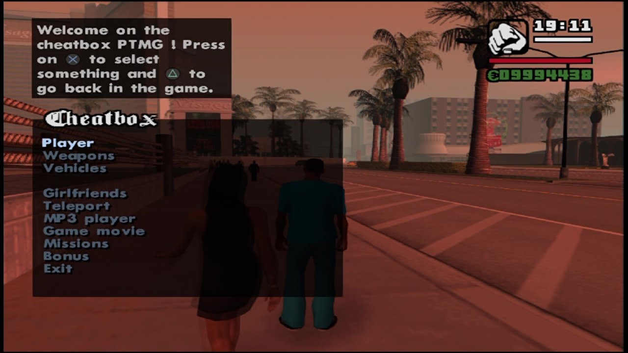 GTA San Andreas PS2 Mod Menu (PTMG)