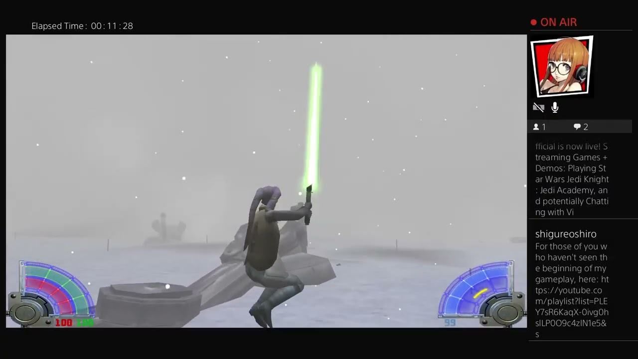 Playing Star Wars Jedi Knight: Jedi Academy, and potentially Chatting with Viewers