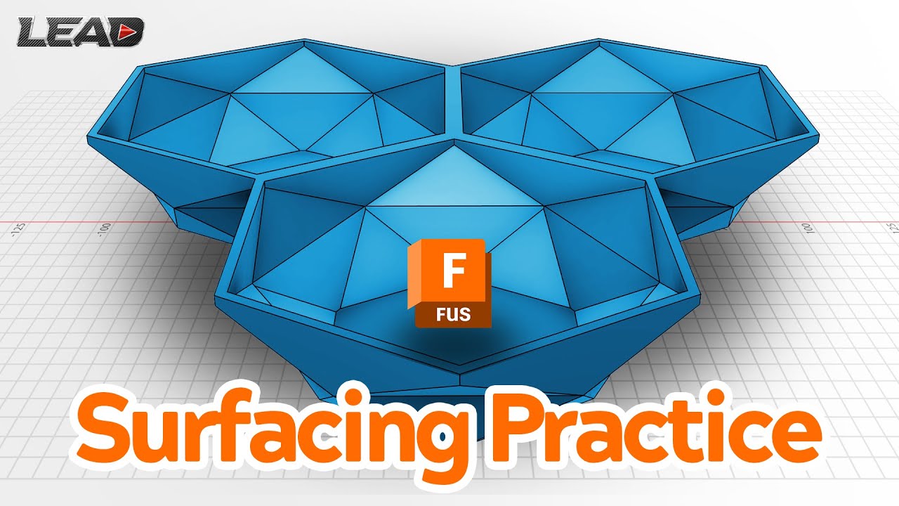 Fusion Surfacing Practice | Modeling a Polygonal Tray 3 Different Ways