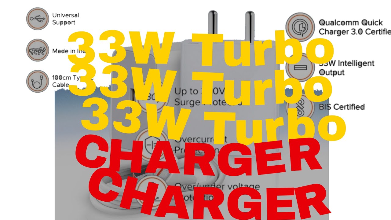 33W Turbo changer with redmi note 10 || fast charger