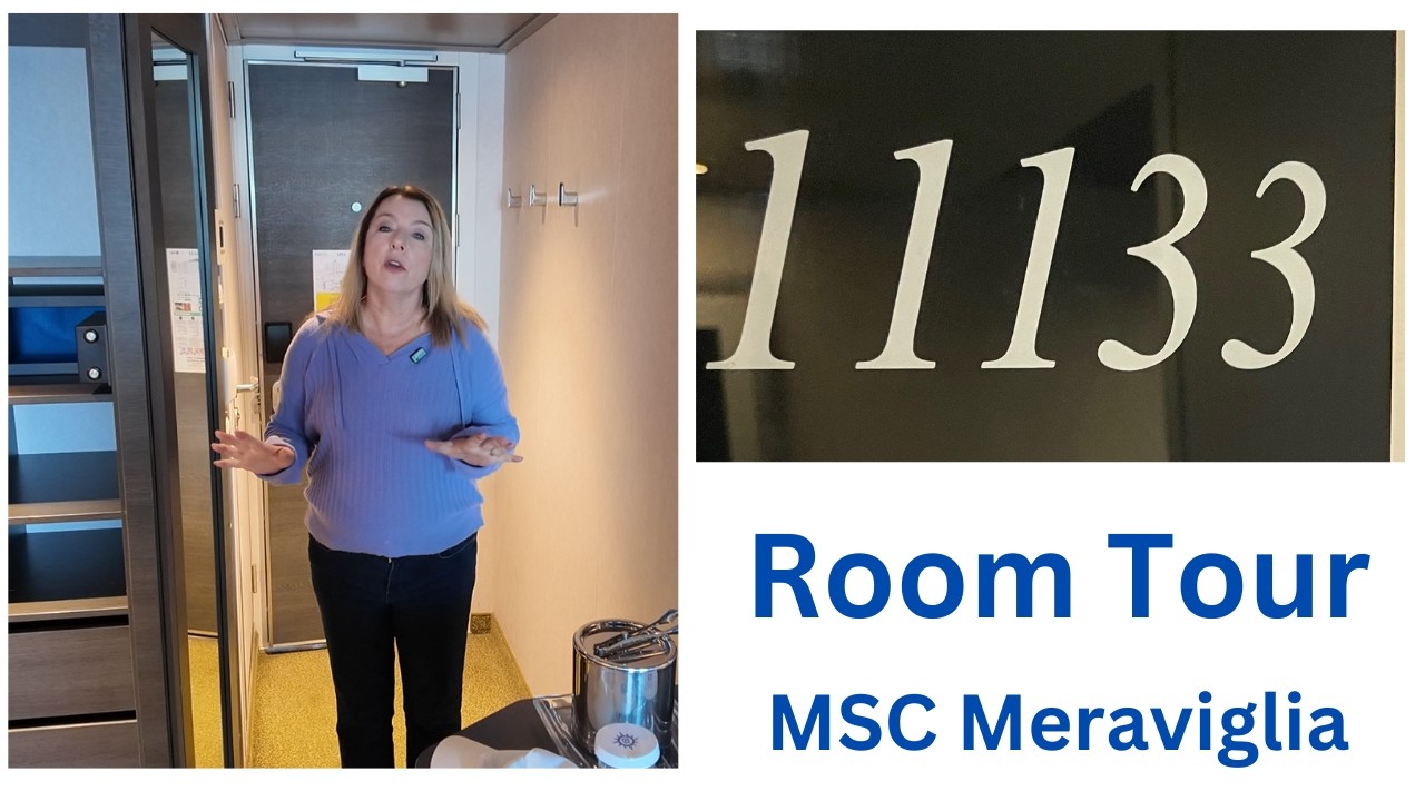 MSC  Meraviglia Room tour 11133 balcony ￼