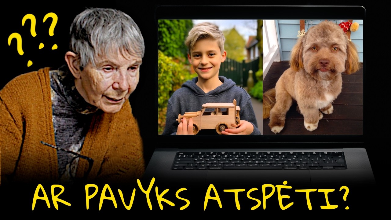 Sugeneruota su AI ar tikra? Testas senjorams