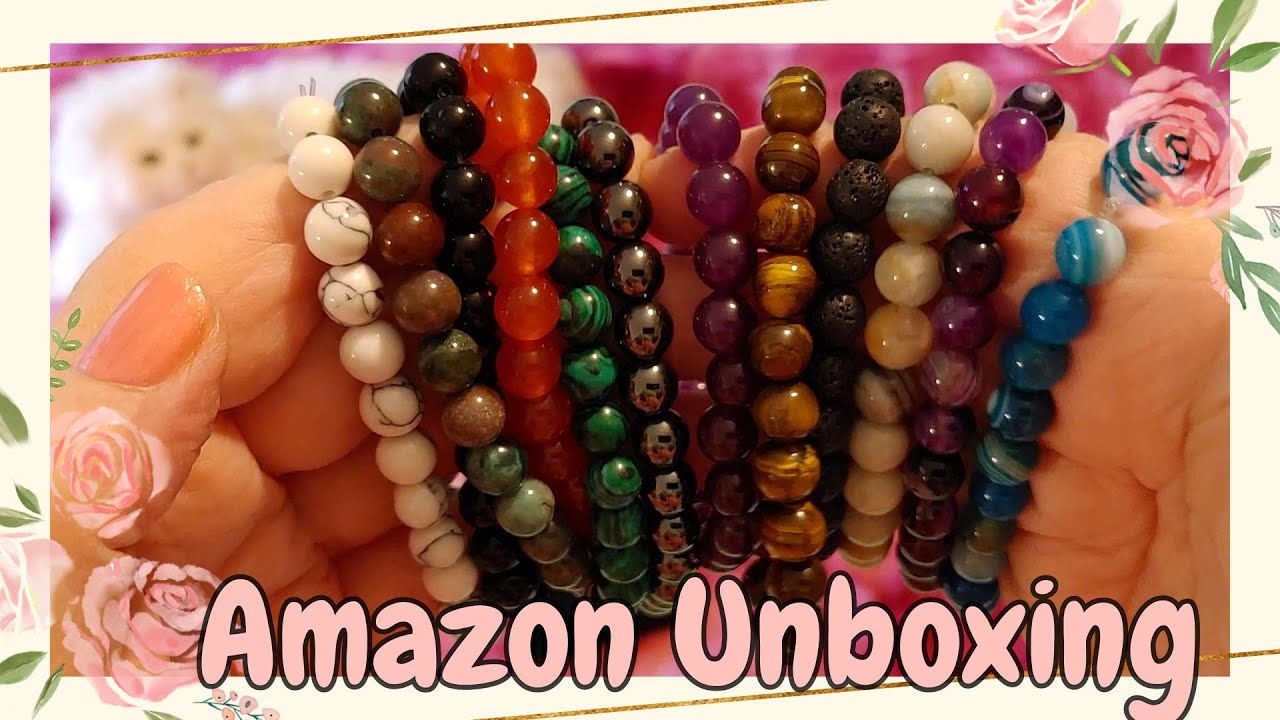 Amazon Unboxing /A DOZEN Gorgeous Stone Bracelets under $25 #amazonunboxing #gemstones #crystals