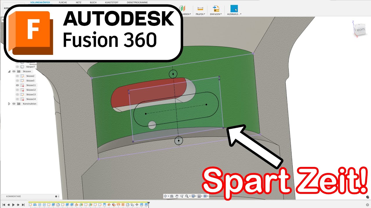 Projizieren macht Probleme weniger problematisch | Fusion 360 Tutorial Deutsch