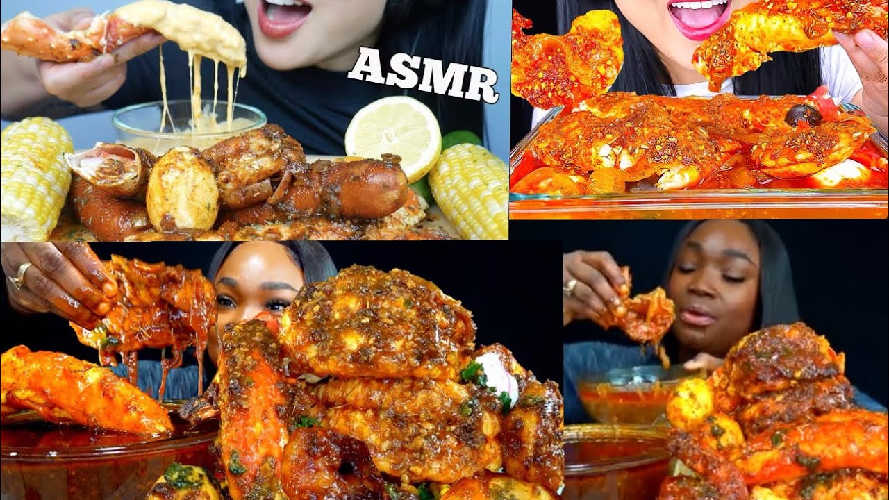 Seafood 🦞| ASMR | MUKBANG | BEST BITES | @SASASMR @EatcookandliveitupSmile @ASMRPhan 
