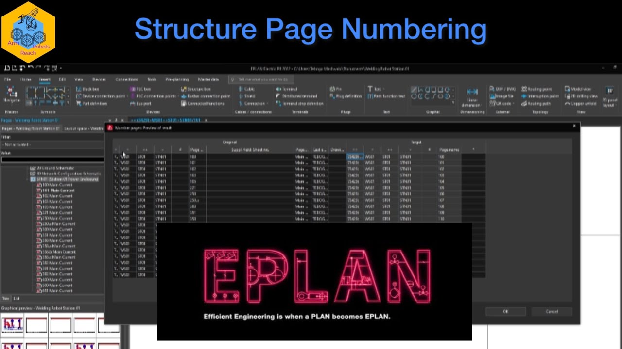 EPLAN Electric P8: Structure Page Numbering #eplan #eplanp8 #electrical #design