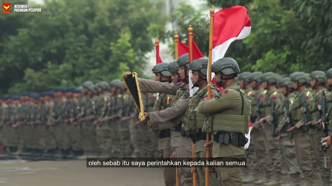 UPACARA PEMBUKAAN LATIHAN PRA OPERASI DAMAI CARTENZ RESIMEN I PASUKAN PELOPOR BKO POLDA PAPUA  2022