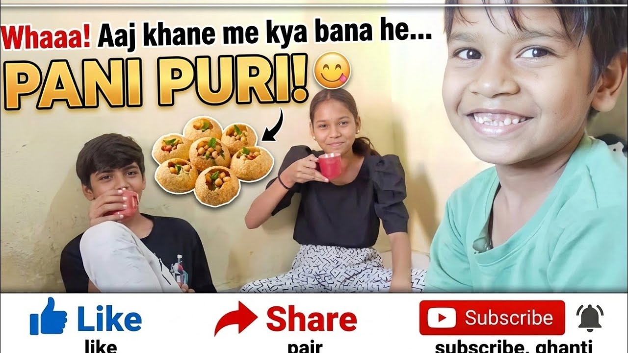 Wahh Aaj khane mein kya bana he 👀😲And Panipuri challenge 🥳🍽️😸