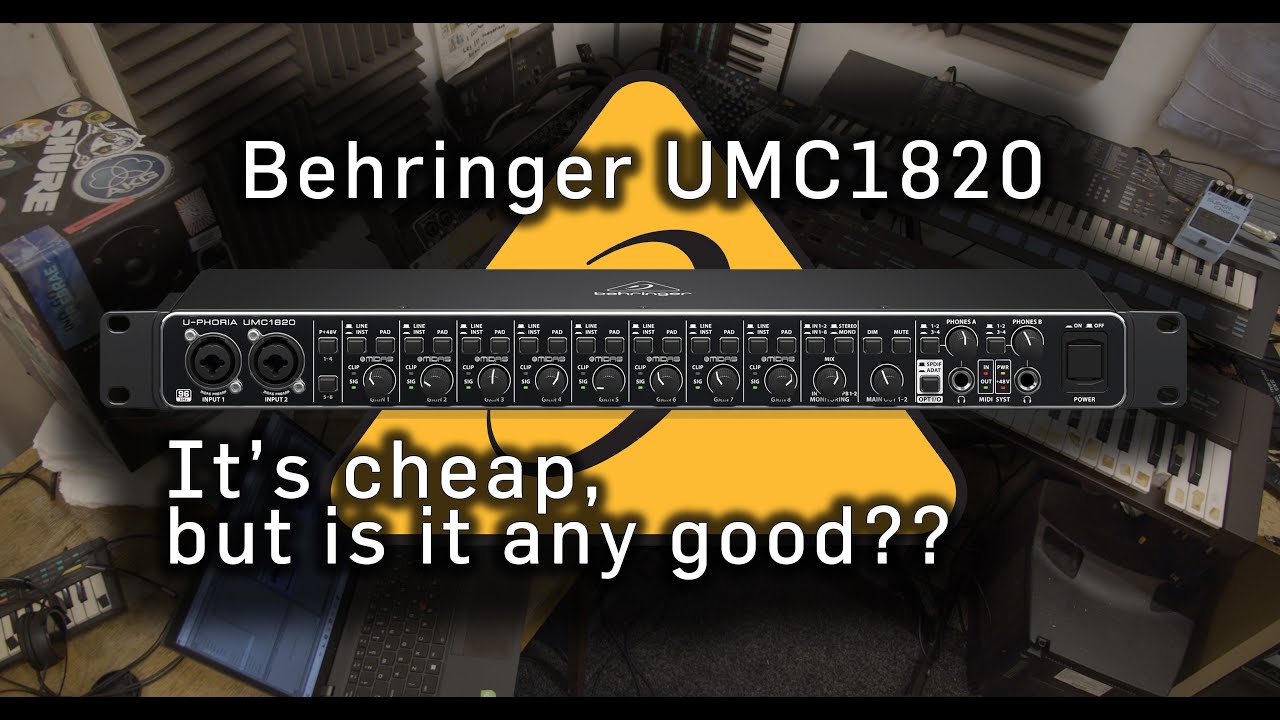 Behringer UMC1820 audio interface unboxing, tutorial, set up & review - it's cheap but is it good?