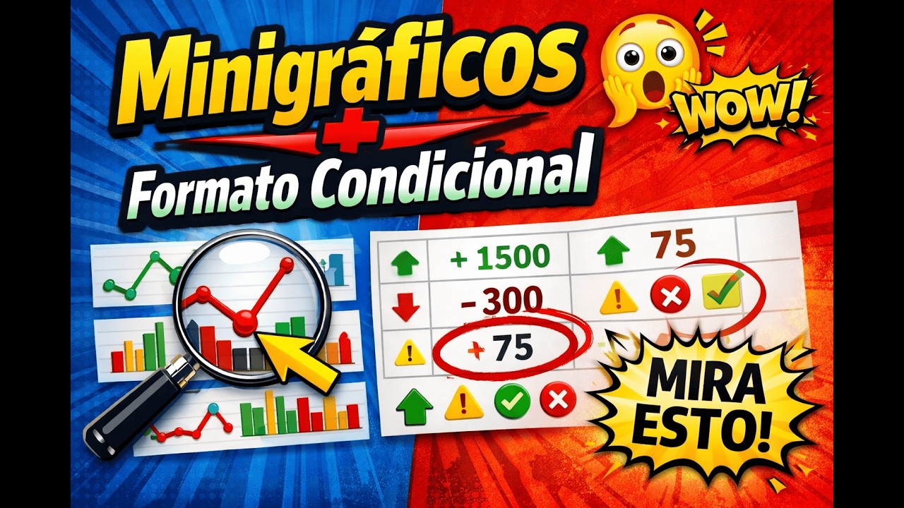 Ejemplos prácticos de minigráficos y formato condicional en Excel para análisis de datos