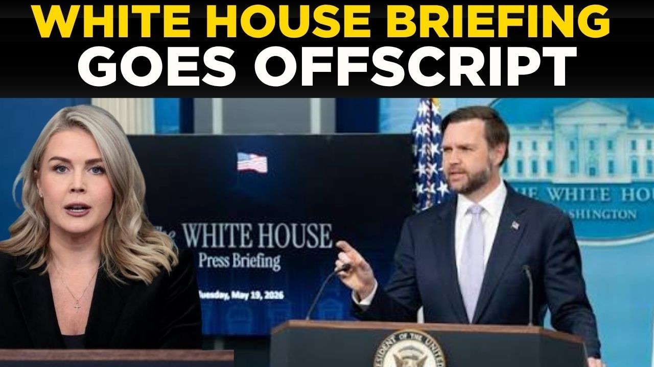 US NEWS LIVE: JD Vance Interrupts Karoline Leavitt's Briefing, Clashes with Reporters | JD Vance
