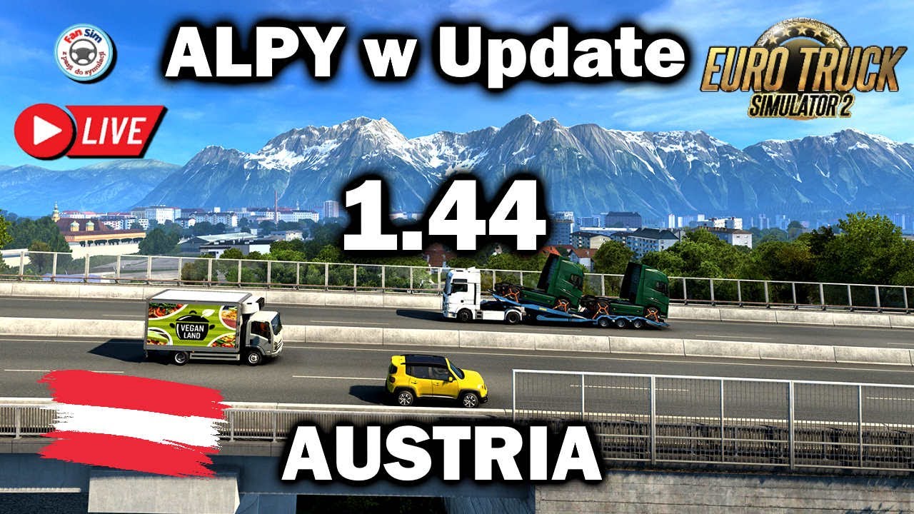 ❗️ NOWY UPDATE 1.44 - PRZEBUDOWA AUSTRII, ALPY 🚚 ETS2 1.44