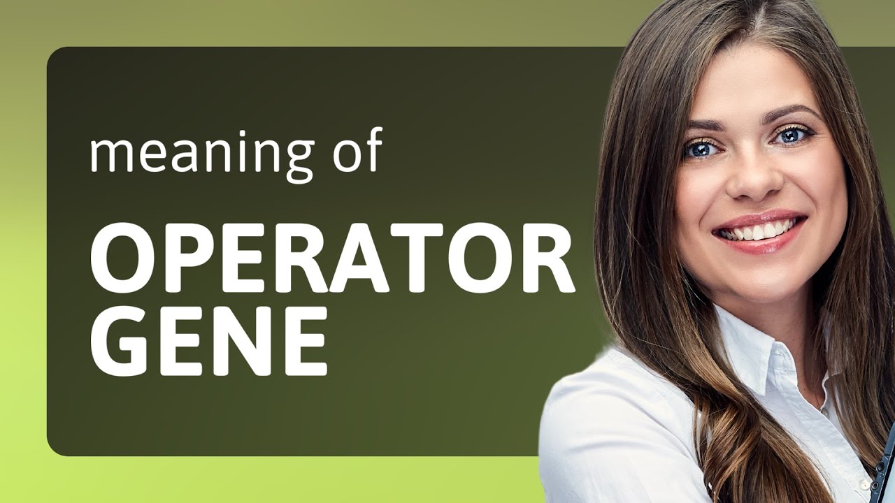 Operator gene &mdash; meaning of OPERATOR GENE
