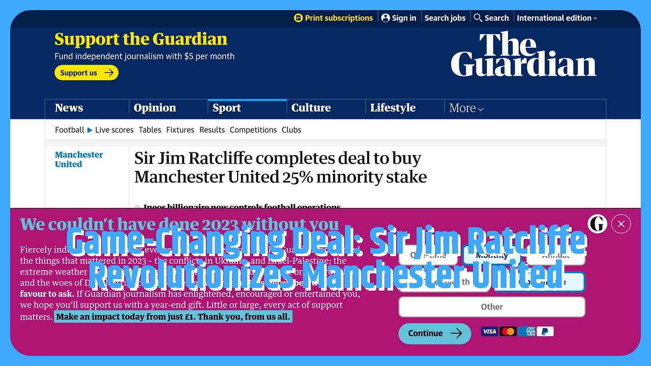 Manchester United: announcement imminent for Sir Jim Ratcliffe deal to buy 25% stake