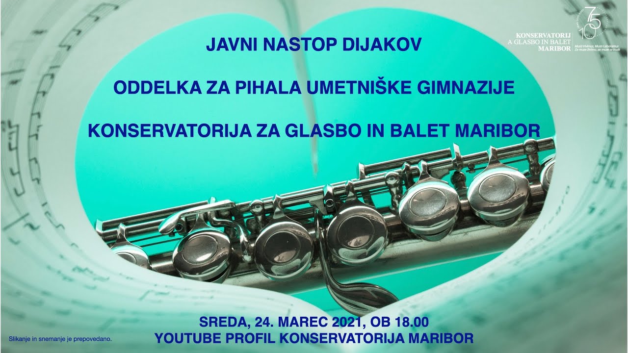 Javni nastop dijakov oddelka za pihala Umetniške gimnazije Konservatorija Maribor