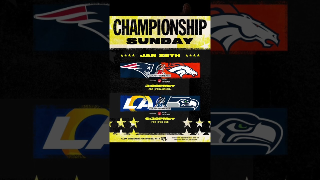 NFL playoff schedule of games for January 25 ￼