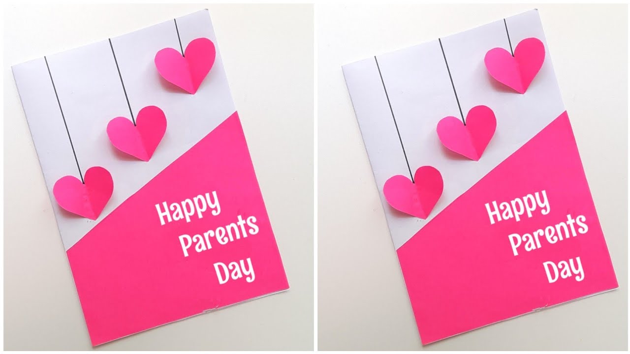Parents Day Card For Mom & Dad &bull; Parents day greeting card 2022 &bull; How to make easy card for parents