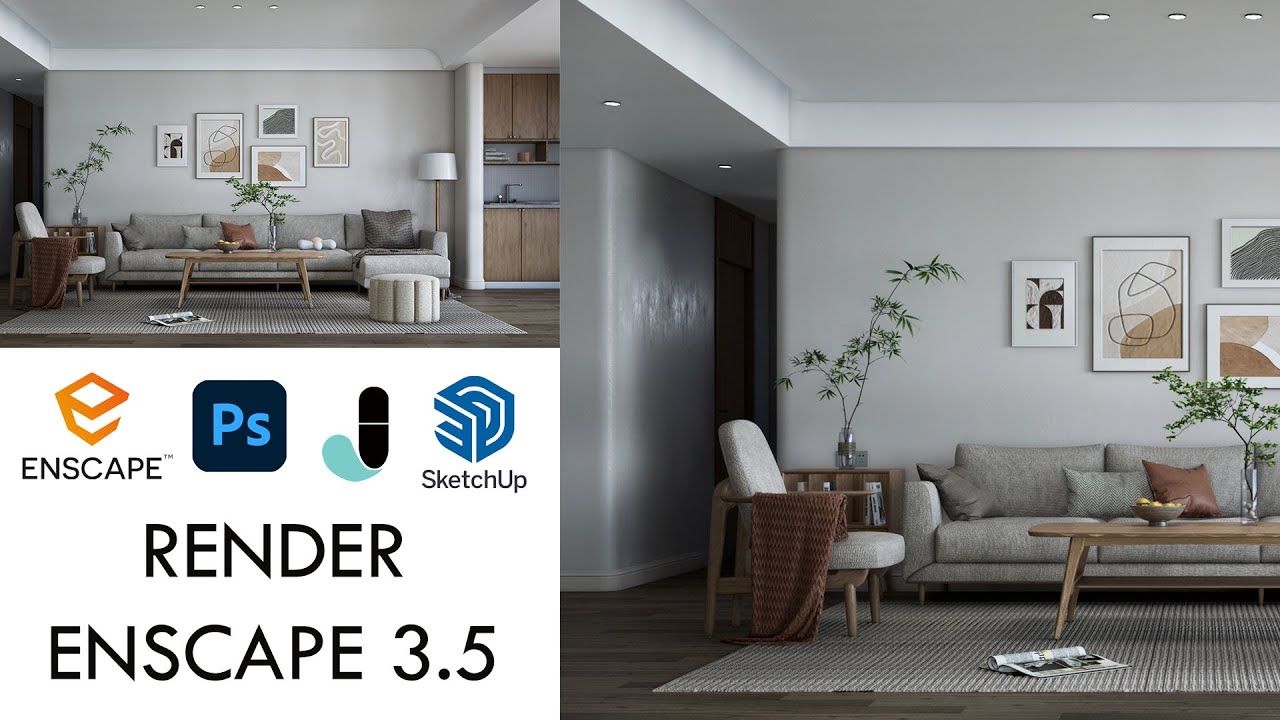 TUTORIAL !! RENDER INTERIOR #1 || ENSCAPE 3.5 ||