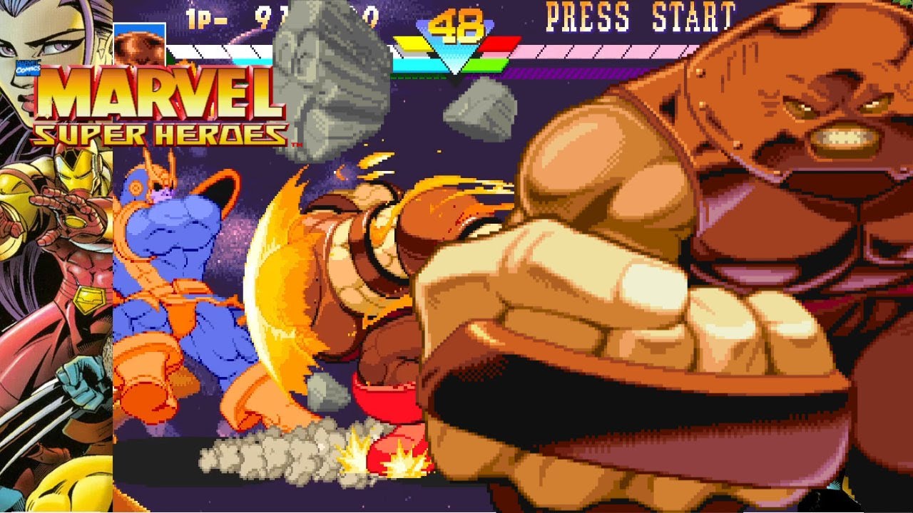 Juggernaut Playthrough - Marvel Super Heroes [ARCADE][HD]