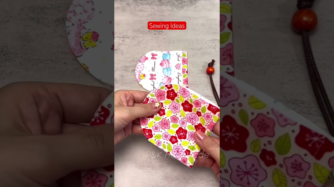 Sewing Ideas! Making a key cover is very easy | P&K Handmade #shorts #sewing #handmade #diykeychain